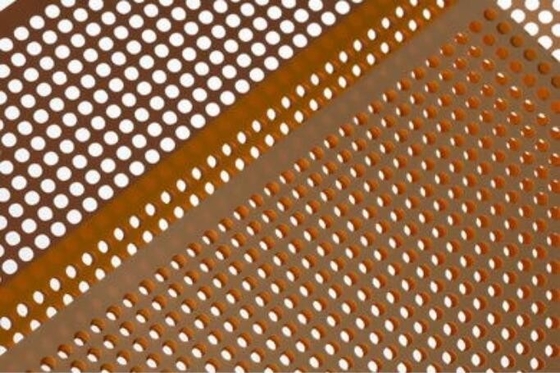 1m 2mの飾られた造る正面のための6m穴があいた銅の薄板金
