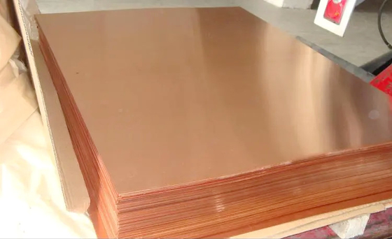 冷たく/熱くロールした磨き銅板 2mm 1000mm-6000mm 長さ
